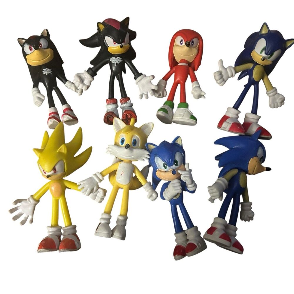 Jakks Pacific Sonic 4 Inch Figure Lot Of 8